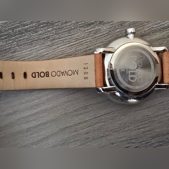 Movado Silver and Brown Women's Watch - Picture 6 of 8